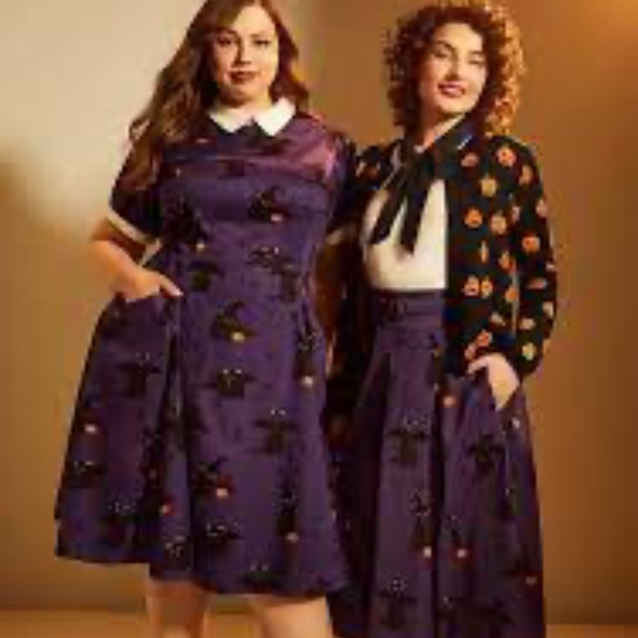 ModCloth x Collectif Black Cat Halloween Dress - Picture 4 of 9